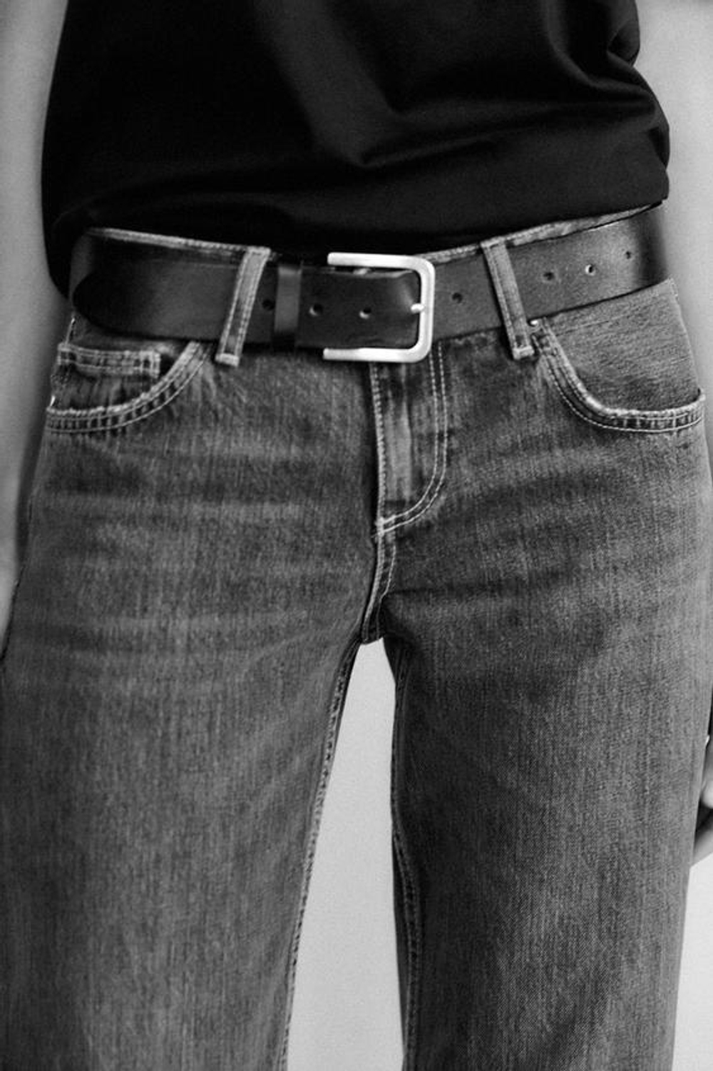 ZARA ДЖИНСЫ TRF WIDE-LEG С НИЗКОЙ ПОСАДКОЙ, АНТРАЦИТОВО-СЕРЫЙ