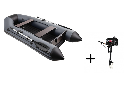 Аква 2800 НДНД графит-чёрная + PARSUN T 2.6 BMS (комплект лодка + мотор)