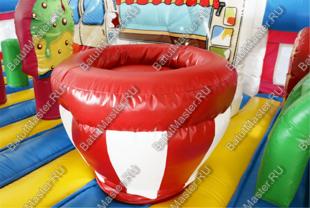 Коммерческий надувной батут "Мороженое" 8*6*4 м