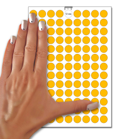 Темно-желтые виниловые наклейки для маркировки Policomprint M20, 12 мм. 234 шт.