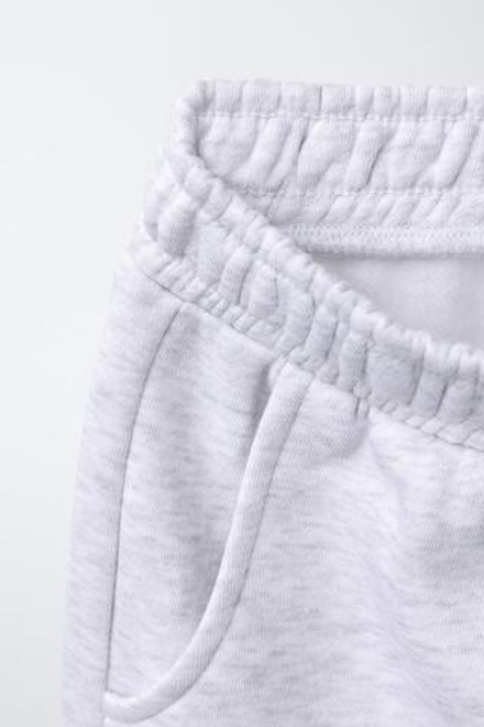 ZARA БАЗОВЫЕ БРЮКИ-ДЖОГГЕРЫ ИЗ МЯГКОЙ ТКАНИ, СЕРЫЙ МЕЛАНЖ