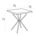 Стол пластиковый Siesta Contract Sortie, белый