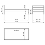Кровать деревянная 90х200 из сосны Бора, с основанием кровати, серый