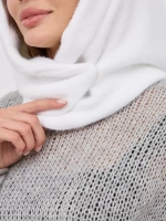 Капор зимний вязаный капюшон на флисе