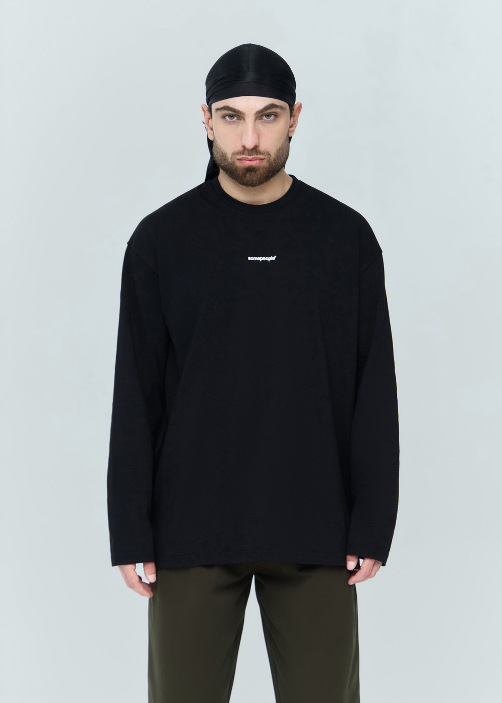 Лонгслив оверсайз с логотипом | black