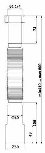 Гибкая труба 1 1/4"х40/50 мм АНИ Пласт К206