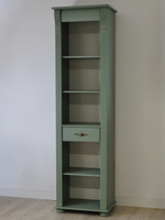 Шкаф витрина, 54х42х195, Susanna, сервант для посуды, стеллаж для книг, деревянная, эвкалипт, MAKOSA