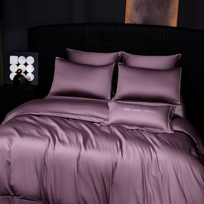Комплект постельного белья Однотонный Сатин Премиум «Лавандовая ночь»