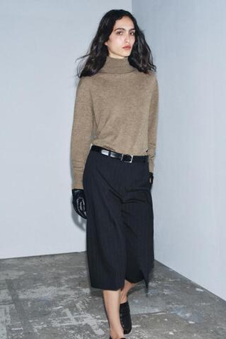 ZARА ДЛИННЫЕ ШОРТЫ В ПОЛОСКУ — ZW COLLECTION, ТЕМНО-СИНИЙ