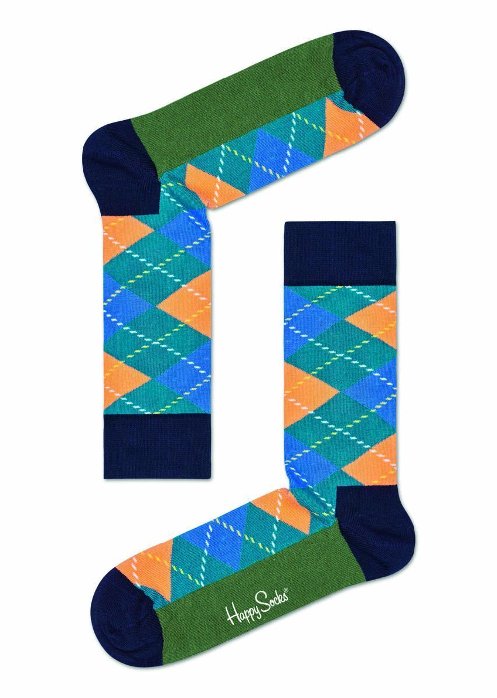 Носки унисекс Argyle Sock в клетку (Размер: 29) (Цвет: разноцветный)