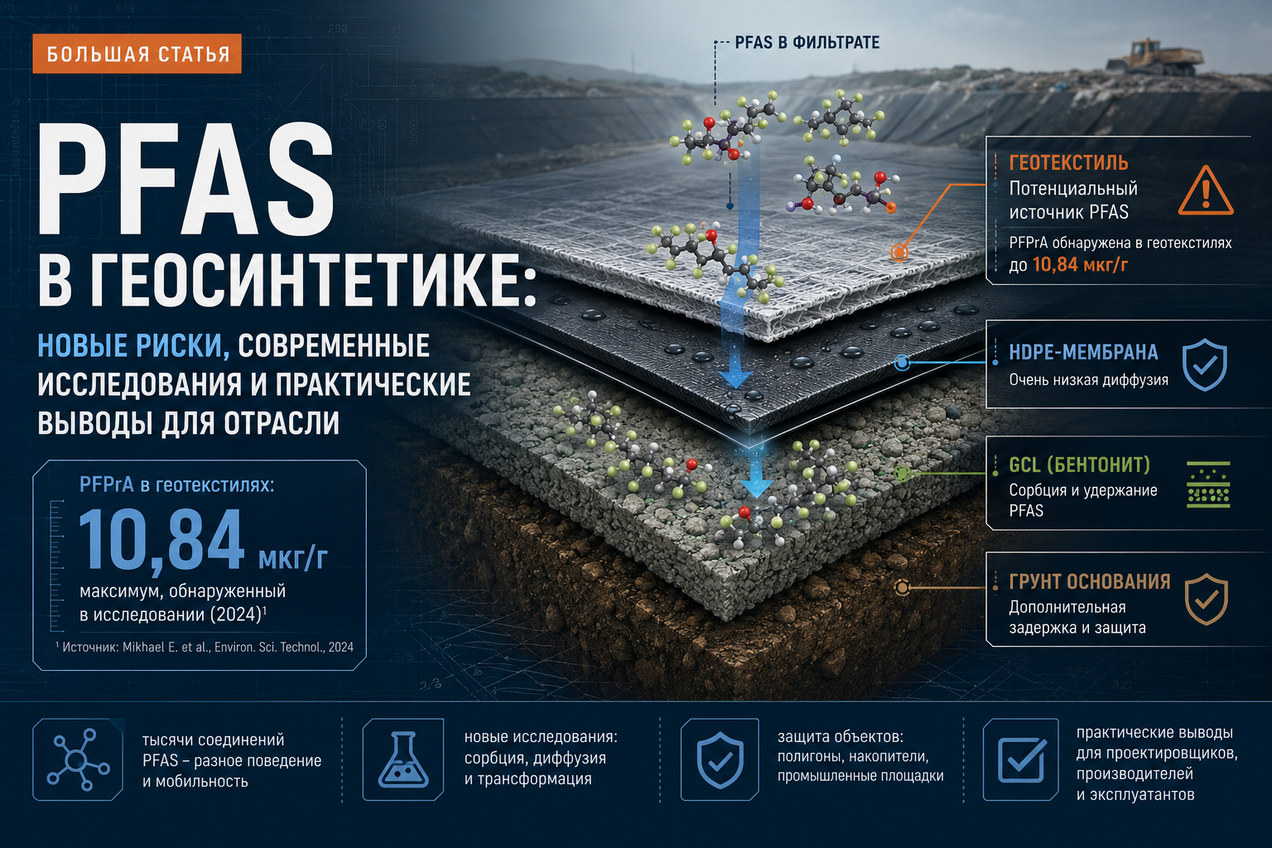PFAS в геосинтетике: новые риски, современные исследования и практические выводы для отрасли