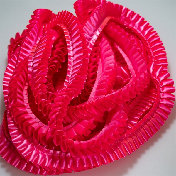 Лента плиссированная для наградных розеток. Цвет РОЗОВЫЙ. Код цвета 18С.