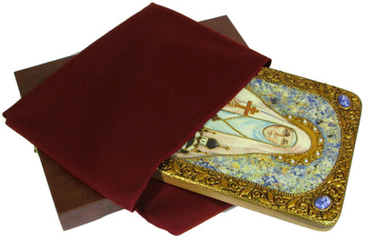 Инкрустированная икона Святая преподобномученица великая княгиня Елисавета 29х21см на натуральном дереве, в подарочной коробке