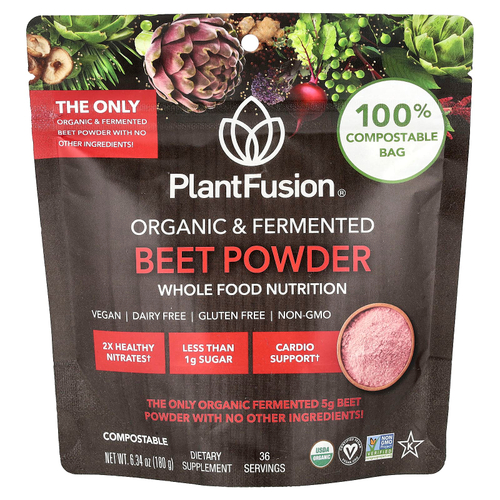 PlantFusion, порошок из органической и ферментированной свеклы, 180 г (6,34 унции)