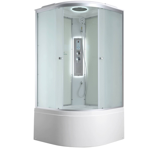 Душевая кабина AvaCan (АваКан) C5090 LED с высоким поддоном, с ГМ, с электрикой и LED освещением, 90х90х215