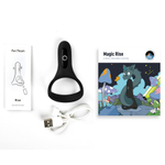 Двойное эрекционное кольцо Rise от Magic Motion черное