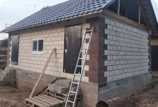 Баня из евроблоков