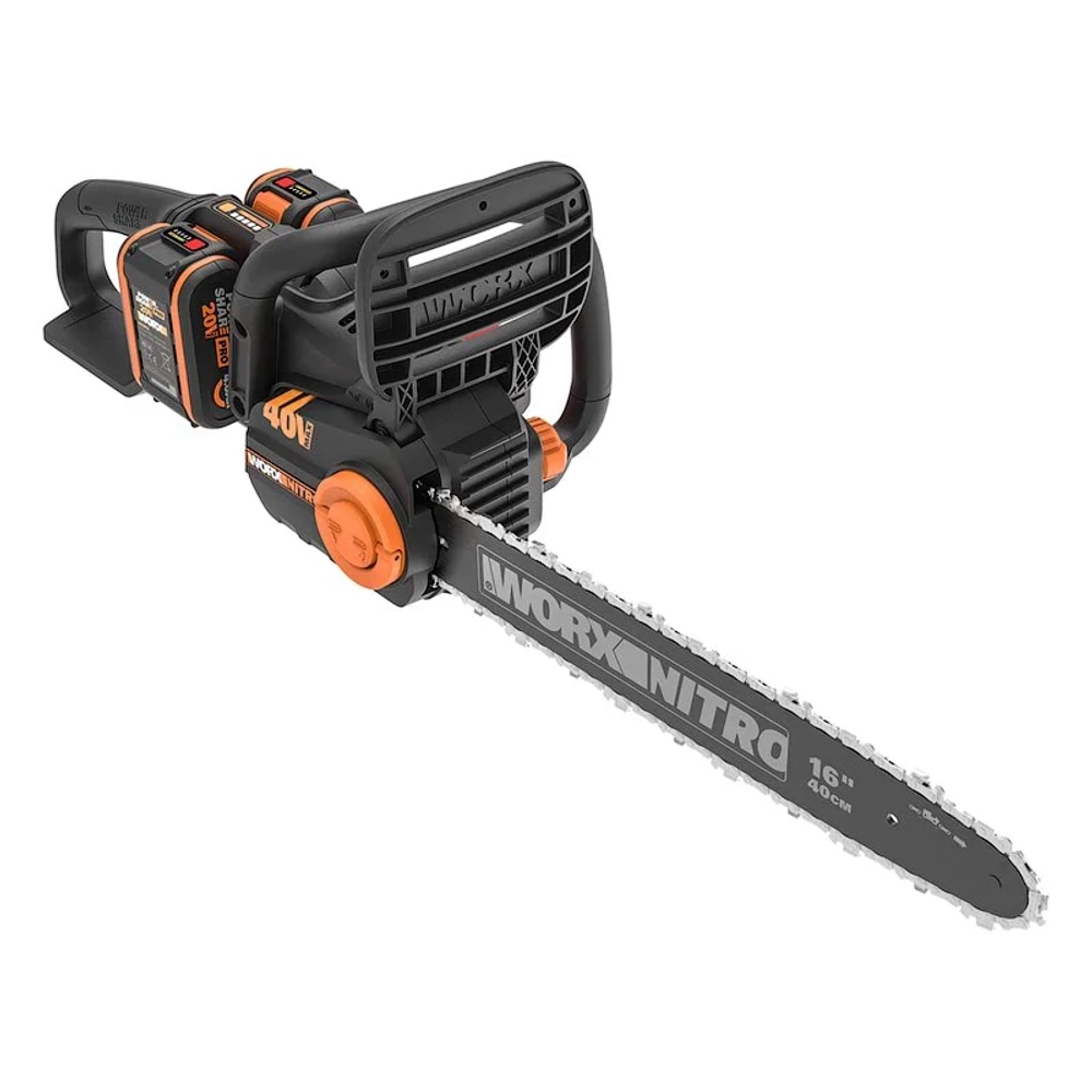 WORX WG385E цепная пила аккумуляторная (2 x 4 Ач, ЗУ)