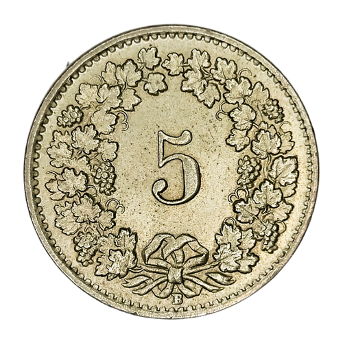 Switzerland, 5 Rappen, 1949 – Libertas Series, VF