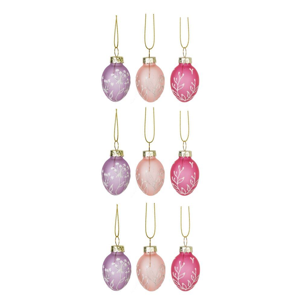 GAEM Набор из 9-ти изделий декоративных подвесных "Яйцо пасхальное" (3*5,5), L10 W16 H3,5 см