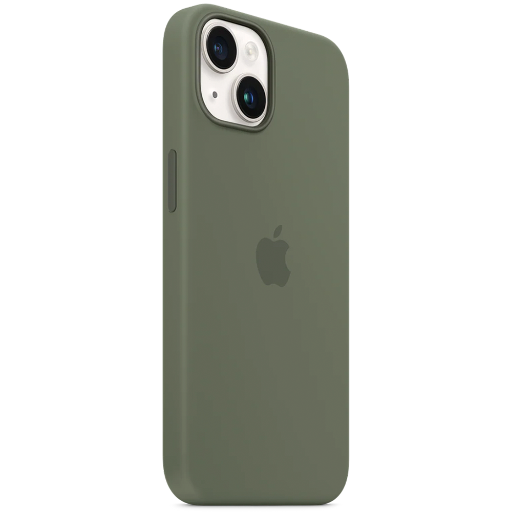 Силиконовый чехол с поддержкой MagSafe Apple Silicone Case для iPhone 14, Olive (Оливковый)
