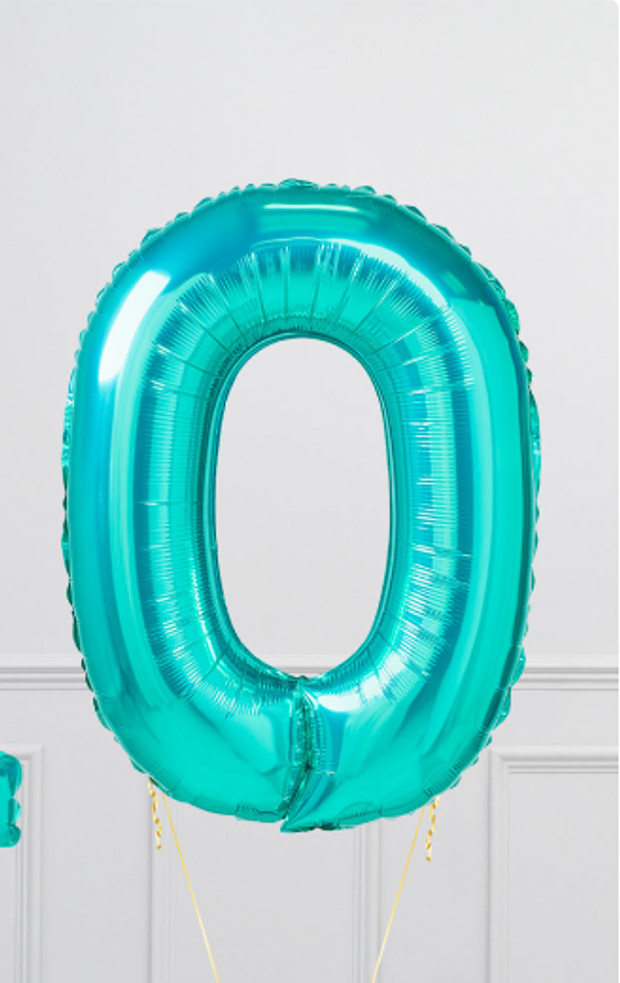 FM Шар 40" / 102 см "Цифра 0" Тиффани (БГ-60)