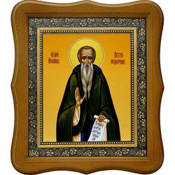 Иоанн Ветхопещерник, преподобный иеромонах. Икона на холсте.