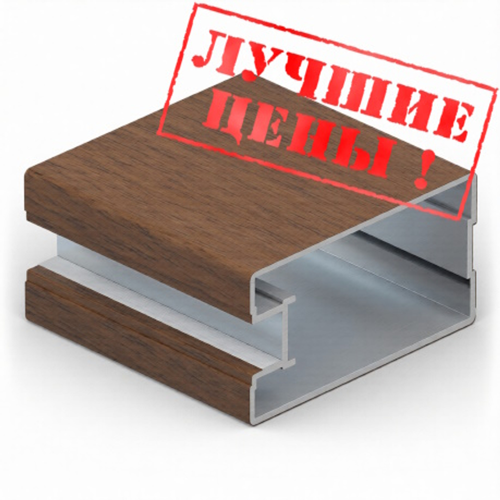 Вертикальный профиль П (5,40 м) Орех ПВХ