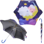 Зонт детский безопасный «KidsZontik», Барашек, светоотраж. элементы, плотный винил, длина 65см, d-90см