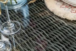 "Равенна" обеденная группа плетеная, цвет графит