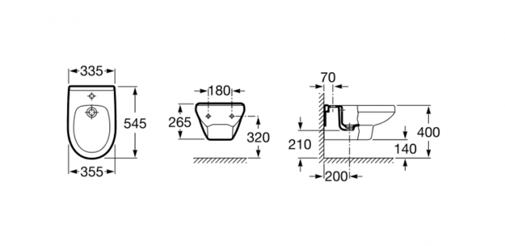 Биде подвесное Roca Victoria