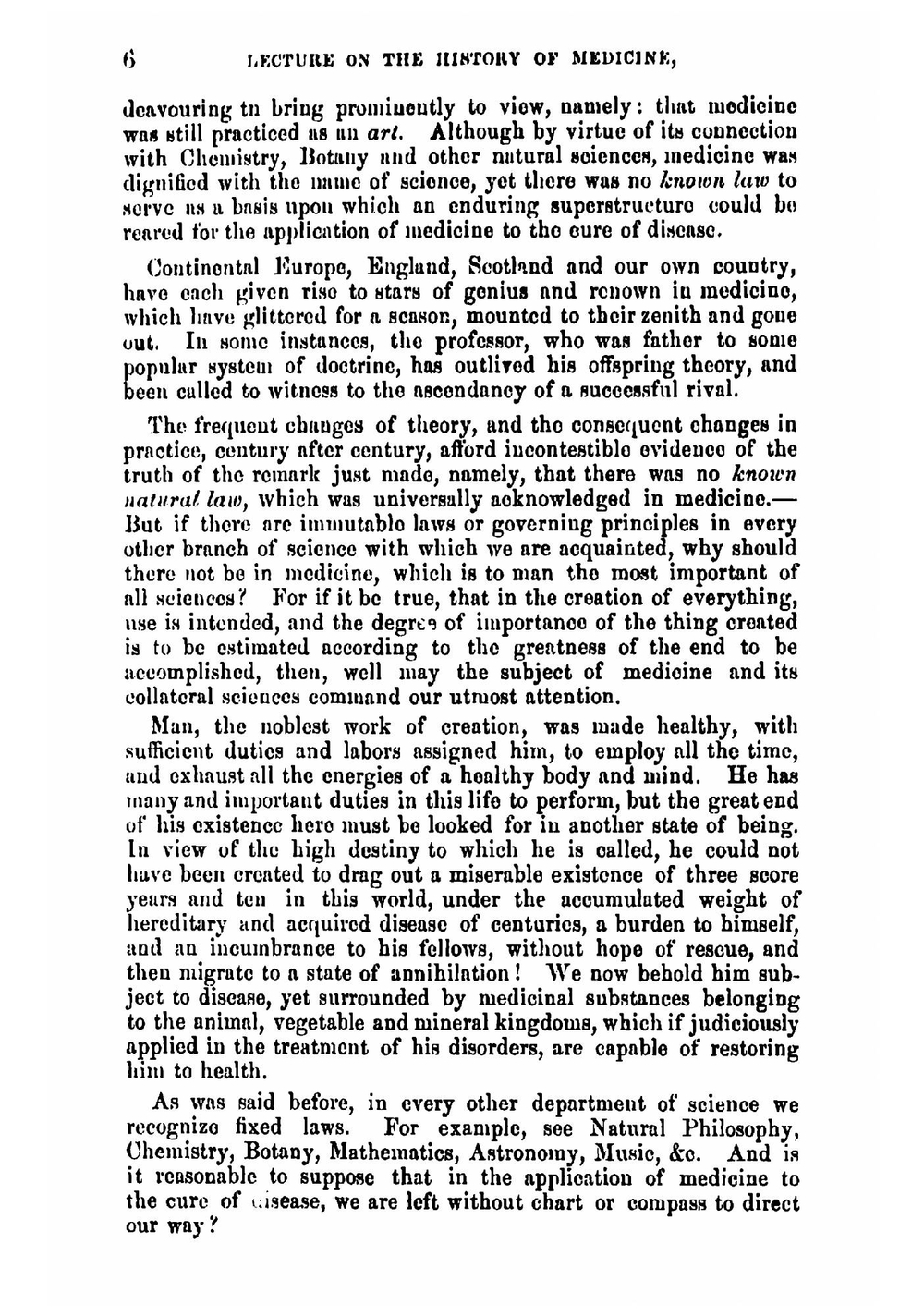 Lecture on the history of medicine, and the science of homeopathy microform | R.J. Smith