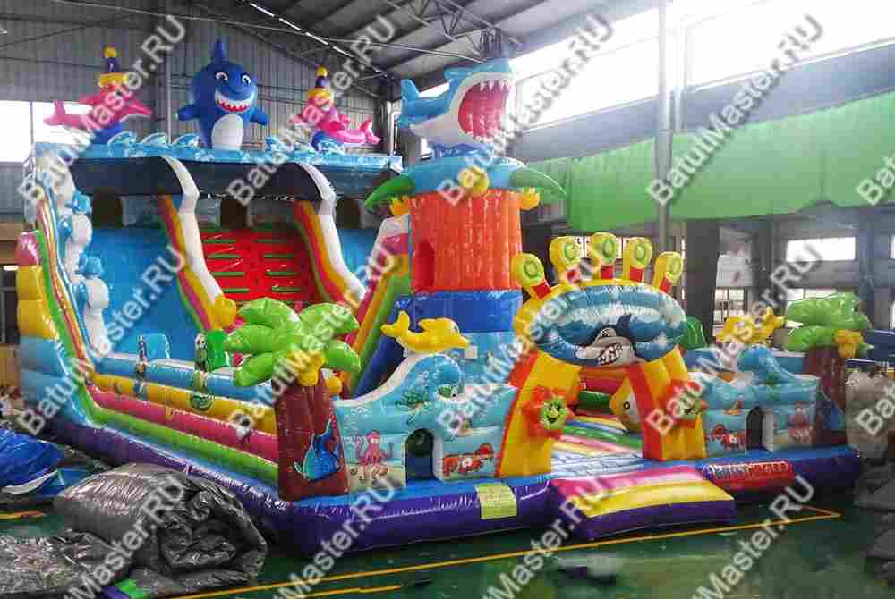 Коммерческий надувной батут "На морском дне" 15*8*8 м