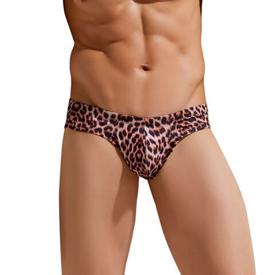 Мужские трусы-бразилиана с леопардовым принтом Micro Touch Hipster (Размер: M) (Цвет: коричневый)