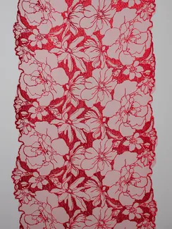 05-98 ОПТ Вышивка на неэл. сетке 23 см, красный