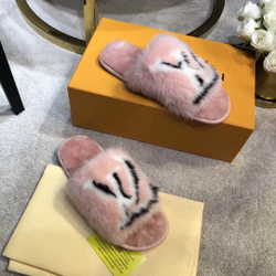 Louis Vuitton Fur Slide