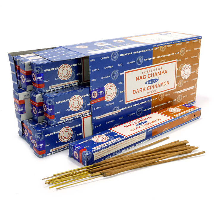 Satya Combo Nag Champa Dark Cinnamon Благовоние-масала Комбо Наг Чампа Корица 16 г