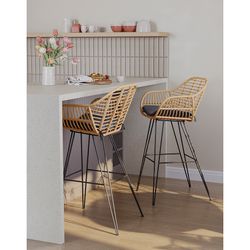 Стул барный Vetle Bent, ротанг