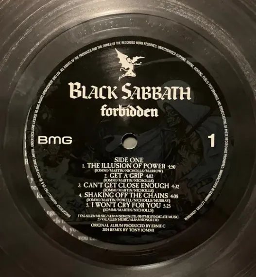 Black Sabbath – Forbidden (2024 Tony Iommi Remix) (Ultra Clear) LP