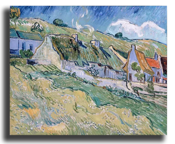 Репродукция "Ван Гог - Домики с соломенными крышами"