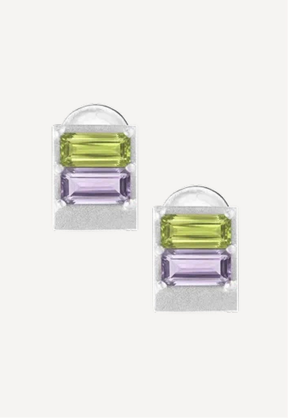 Серьги из серебра "Лавандовые поля"