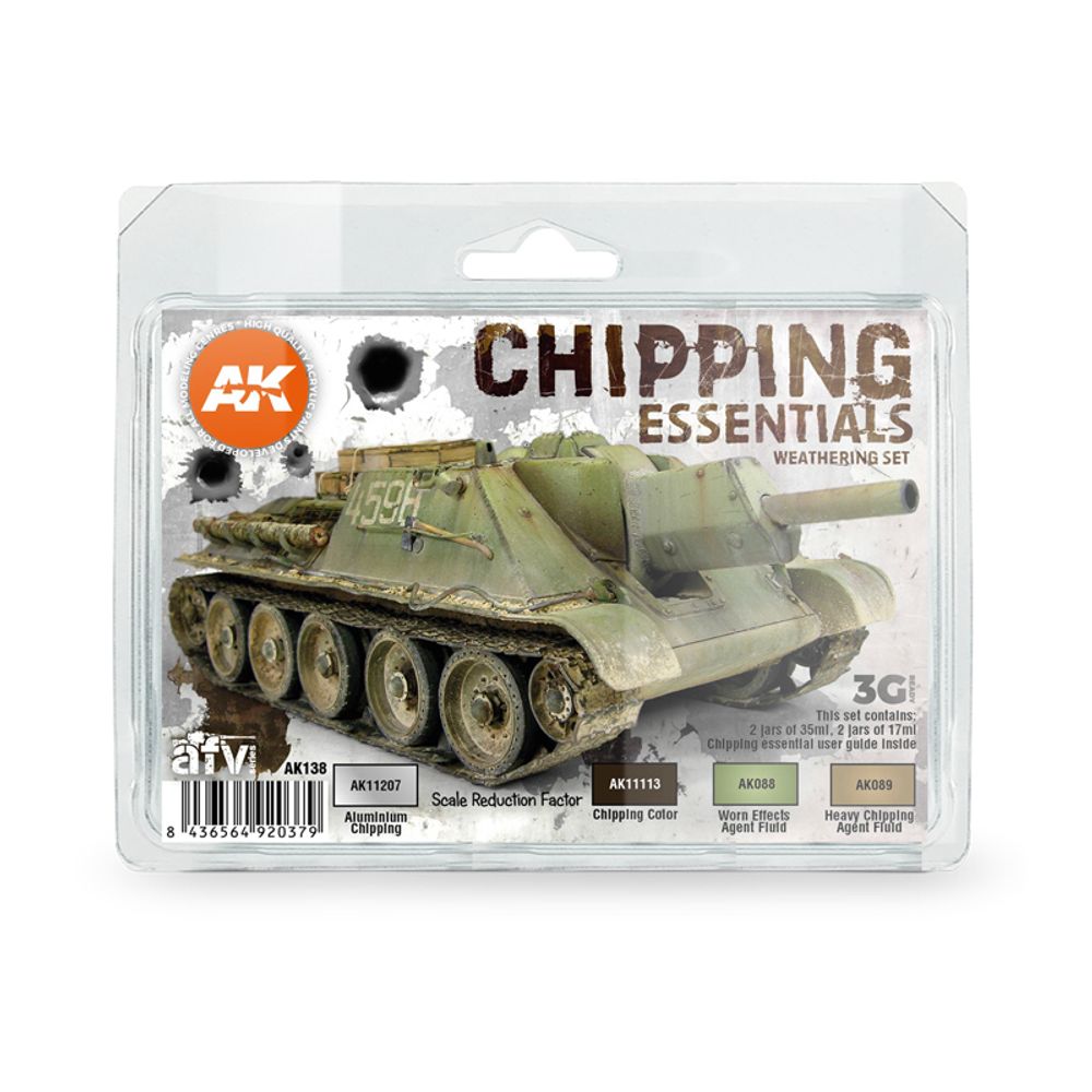 Набор красок AK Interactive Chipping Essentials Weathering Set