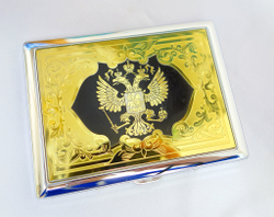 Портсигар "Герб РФ" на 10 сигарет