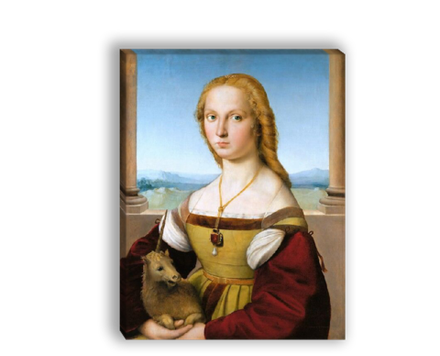 "Дама с единорогом", Рафаэль, картина для интерьера (репродукция)