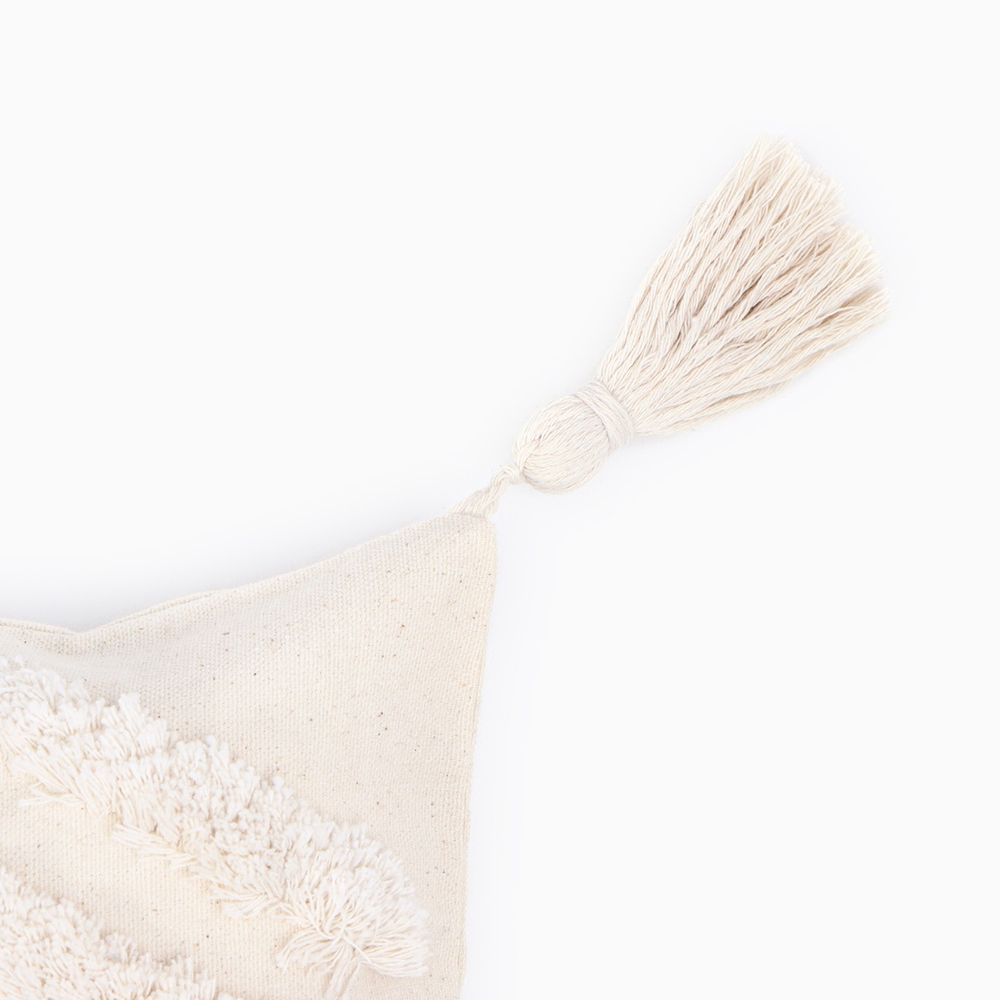 Чехол на подушку "Этель" бохо 30*50 см, молочный, 100% хлопок   9656447