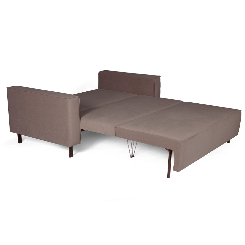 Club диван-кровать прямой, велюр Frost chocolate