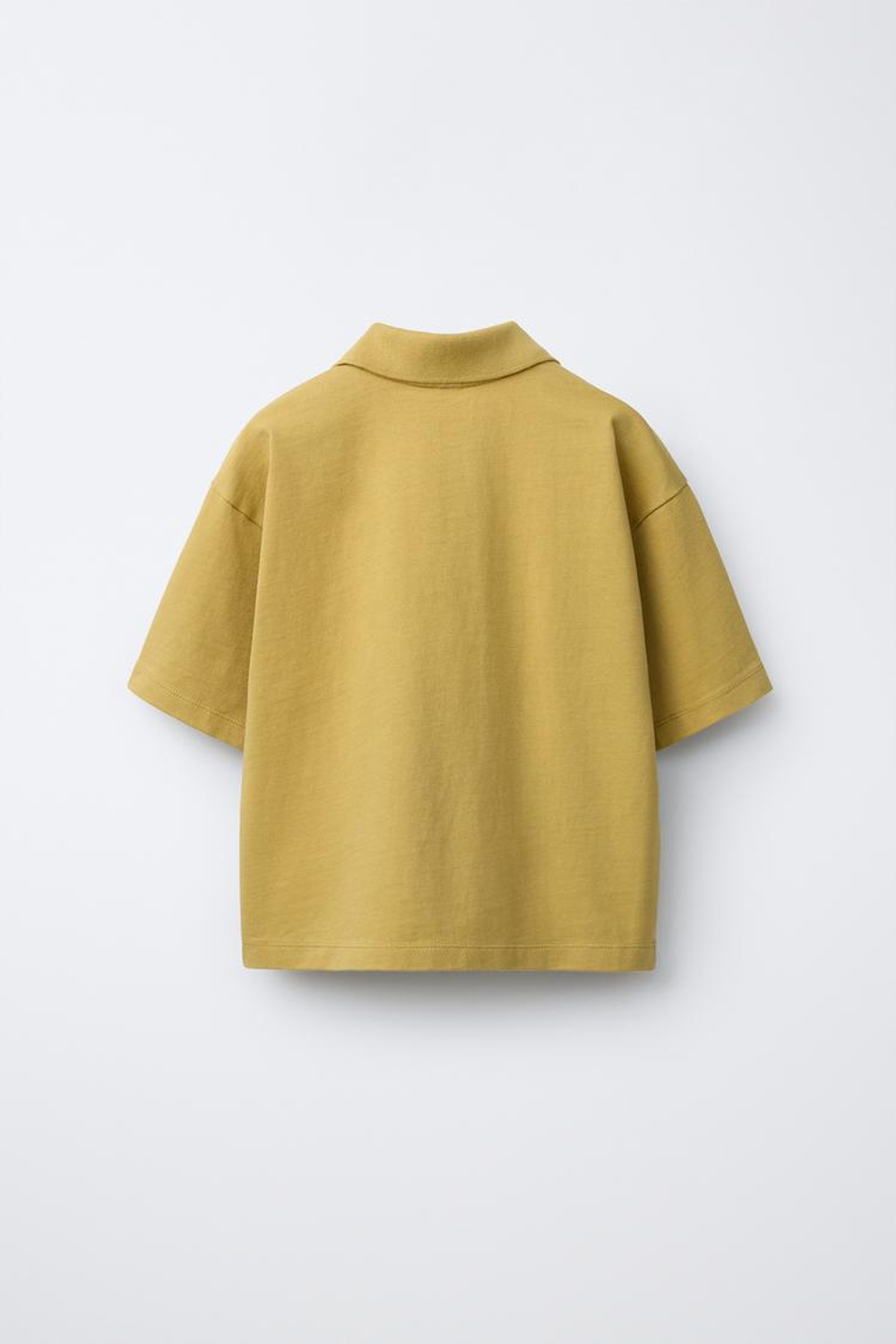 ZARA ОДНОТОННОЕ ПОЛО ИЗ ФЕЛЬПЫ, ФИСТАШКОВЫЙ