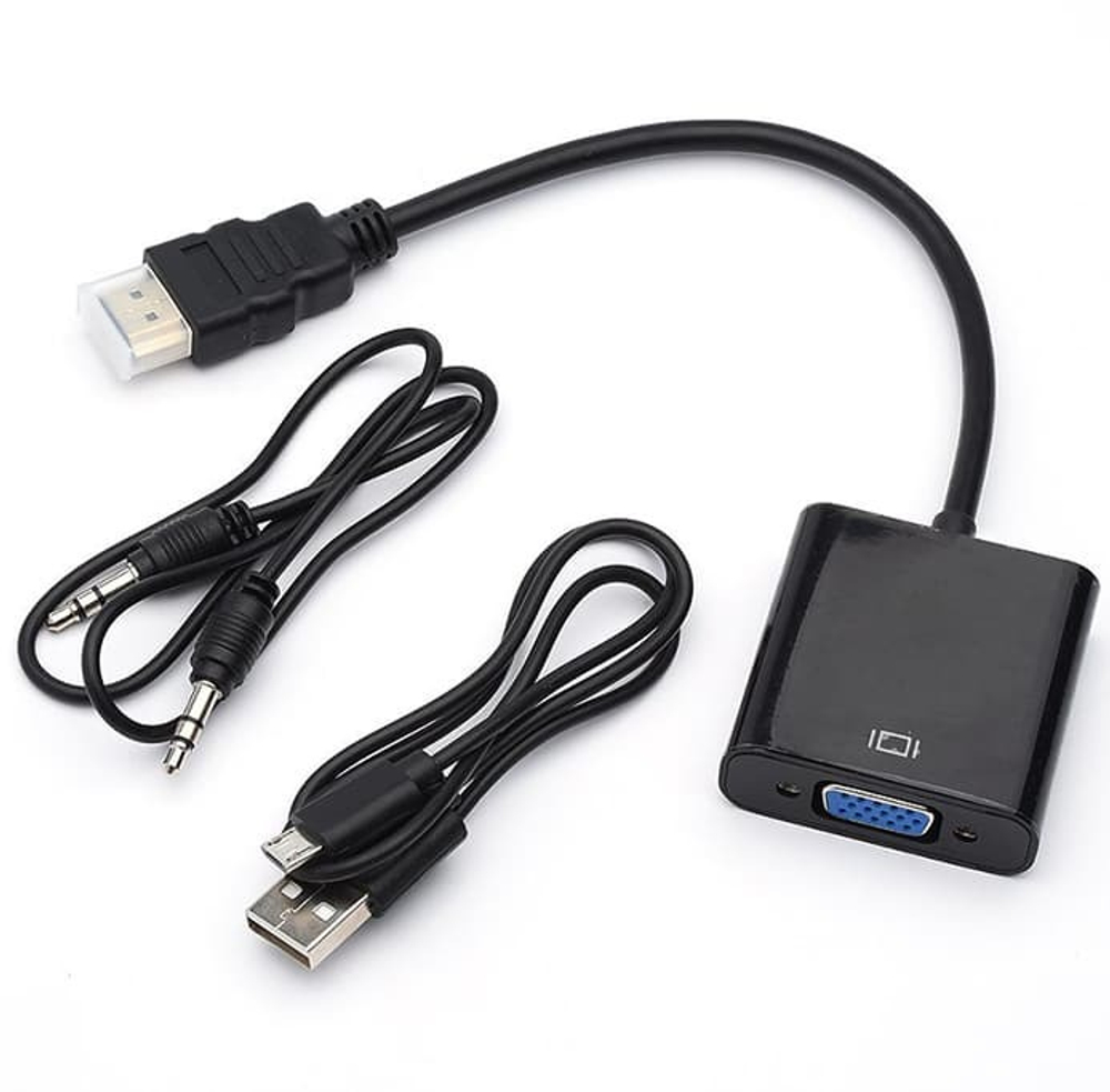 Адаптер HDMI to VGA + AUX ENERGY POWER (черный)