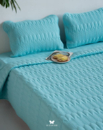 Комплект стеганного покрывала и 2 наволочек Kaj Navy Hermodr 130220327 Иран