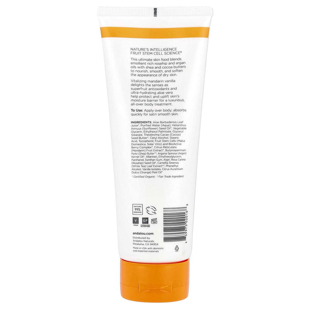 Andalou Naturals, Восстанавливающий лосьон для тела, мандарин и ваниль, 236 мл (8 жидк. Унций)